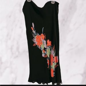 Brown floral skirt